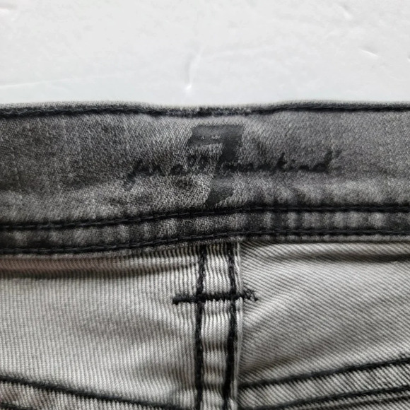 7 For All Mankind Rocker Bootcut Jeans Womens Size 28 Tall Gray Classic Cotton - Picture 9 of 12
